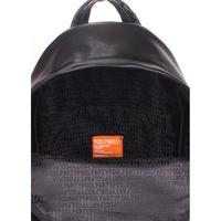 Городской женский рюкзак POOLPARTY (backpack-pu-black-orange)