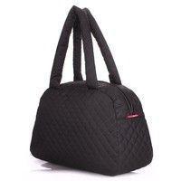 Женская стеганая сумка-саквояж POOLPARTY (ns4-eco-black)