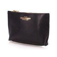 Кожаная косметичка-клатч POOLPARTY Pouch Black