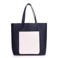 Женская кожаная сумка POOLPARTY Mania (mania-darkblue-white)