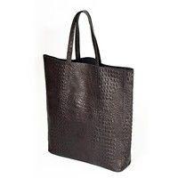 Женская кожаная сумка POOLPARTY City (leather-city-croco-black)