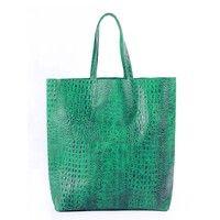 Женская кожаная сумка POOLPARTY City (leather-city-croco-green)
