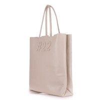 Женская кожаная сумка POOLPARTY #22 (leather-number-22-beige)