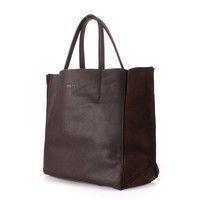 Женская кожаная сумка POOLPARTY Soho (soho-brown-velour)