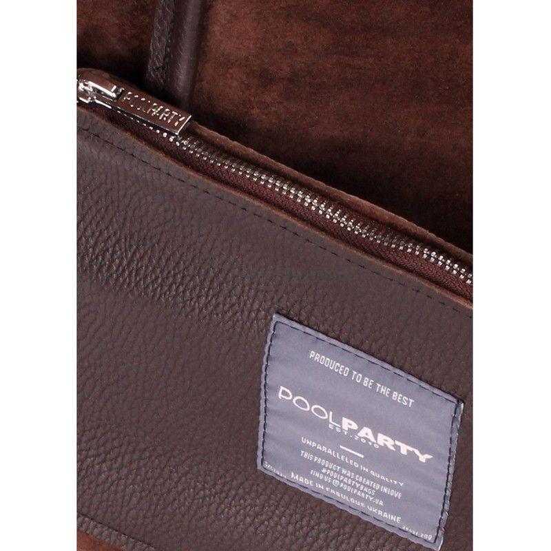 Женская кожаная сумка POOLPARTY Soho (soho-brown-velour)