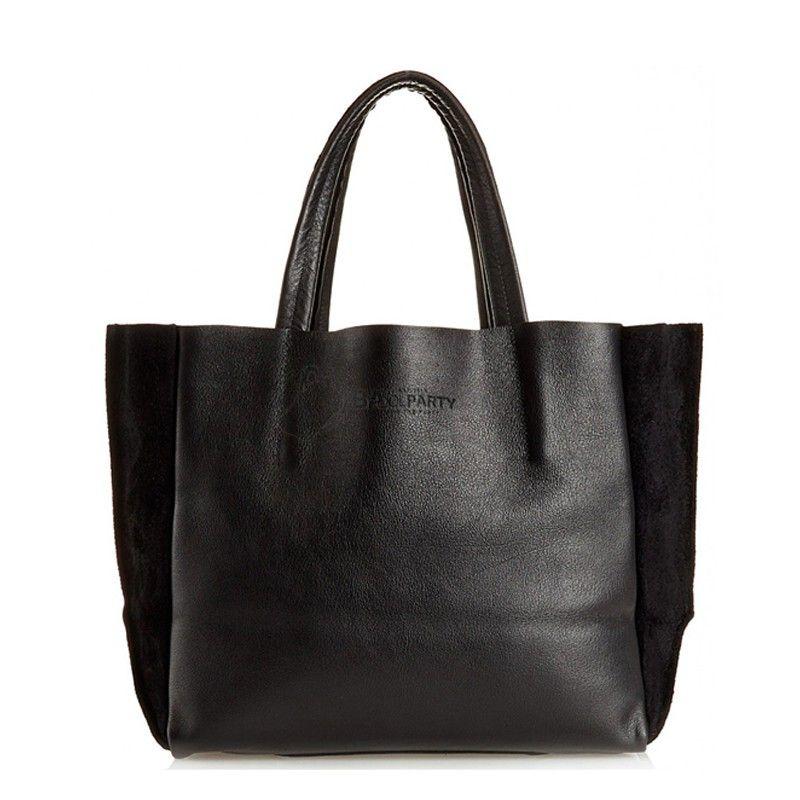 Женская кожаная сумка POOLPARTY Soho (soho-insideout-black-velour)