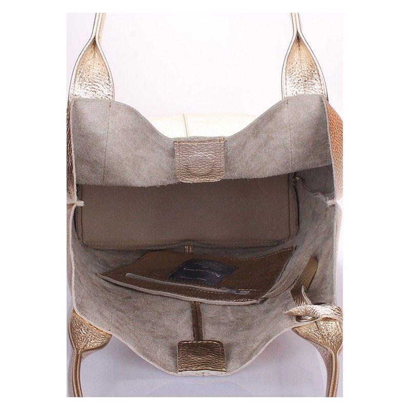 Женская золотая кожаная сумка POOLPARTY Podium (podium-gold)