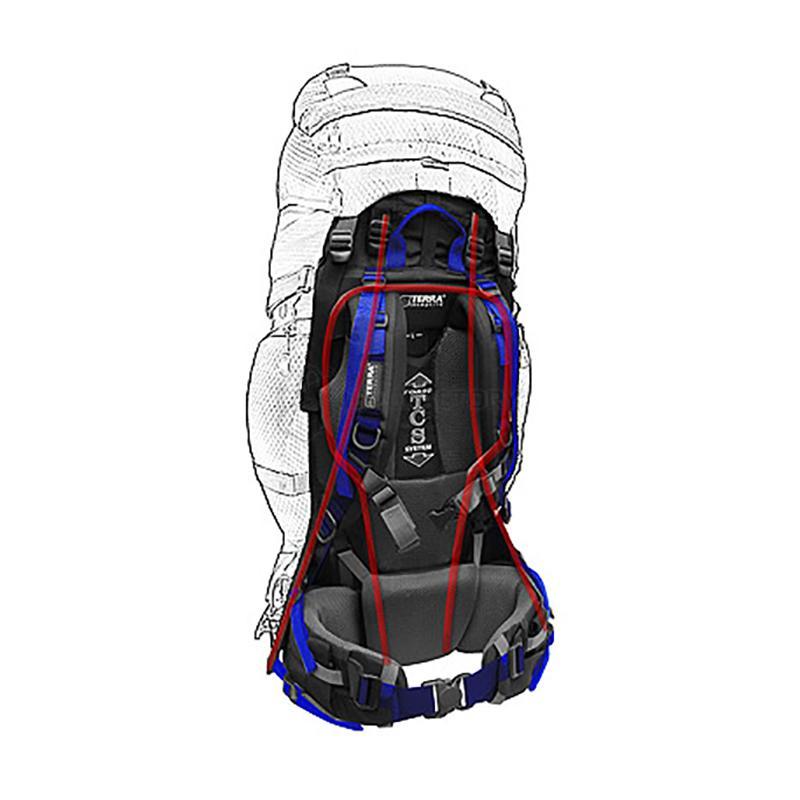 Туристический рюкзак Terra Incognita Vertex 80л Красный/Серый (2000000001616)