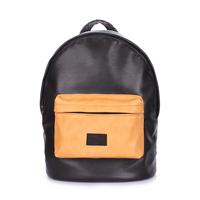 Городской женский рюкзак POOLPARTY (backpack-pu-black-orange)