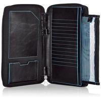 Портмоне-тревеллер Piquadro BL SQUARE Black на молнии с отдел. для кред.карт + клатч (PP3246B2_N)