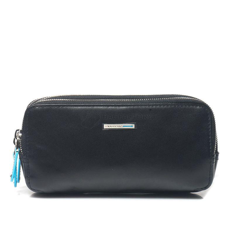 Барсетка Piquadro BL SQUARE Black на 3 отдел. с молнией на ремне (AC2141B2_N)