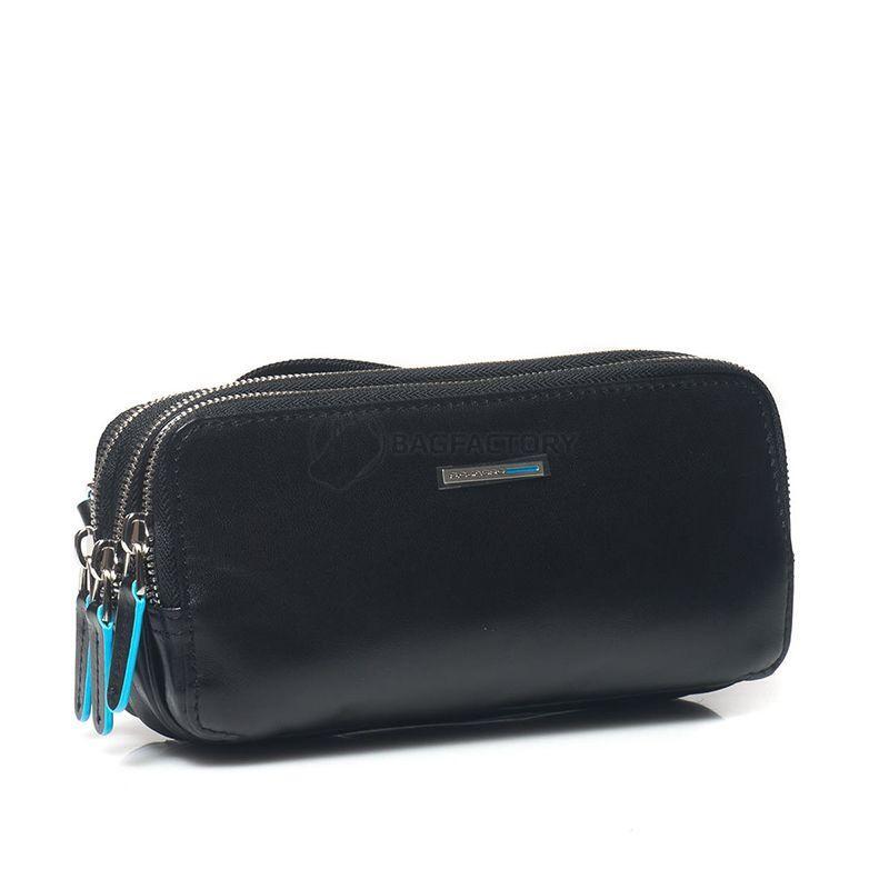 Барсетка Piquadro BL SQUARE Black на 3 отдел. с молнией на ремне (AC2141B2_N)