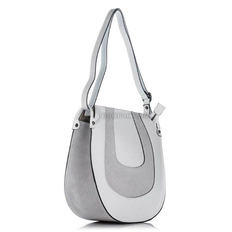 Женская кожаная сумка Amelie Pelletteria Белый (8607_white)