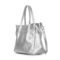 Женская кожаная сумка POOLPARTY Soho Remix (soho-rmx-silver)