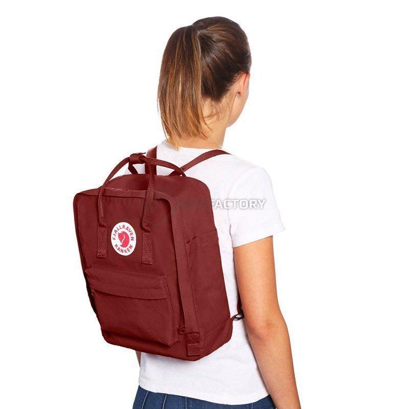 Городской рюкзак Fjallraven Kanken Deep Red-Folk Pattern 16л (23510.325-903)