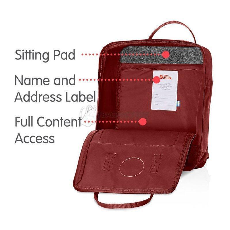 Городской рюкзак Fjallraven Kanken Deep Red-Folk Pattern 16л (23510.325-903)