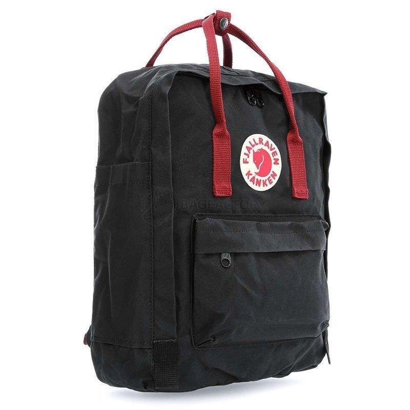 Городской рюкзак Fjallraven Kanken Black-Ox Red 16л (23510.550-326)
