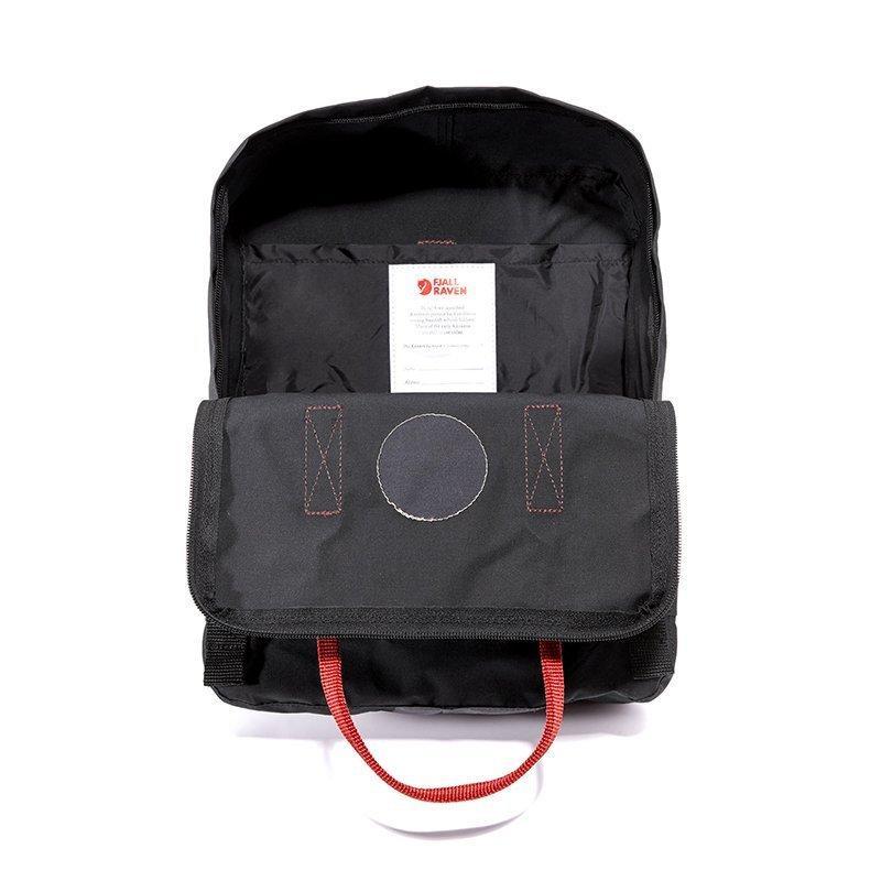 Городской рюкзак Fjallraven Kanken Black-Ox Red 16л (23510.550-326)