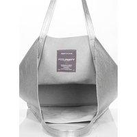 Женская кожаная сумка POOLPARTY Edge Серебристый (edge-silver)