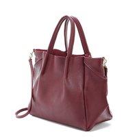 Женская кожаная сумка POOLPARTY Soho Remix Бордовый (soho-rmx-marsala)