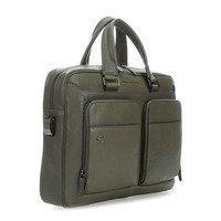 Мужская кожаная сумка Piquadro BK SQUARE Green с отд. д/ноут15