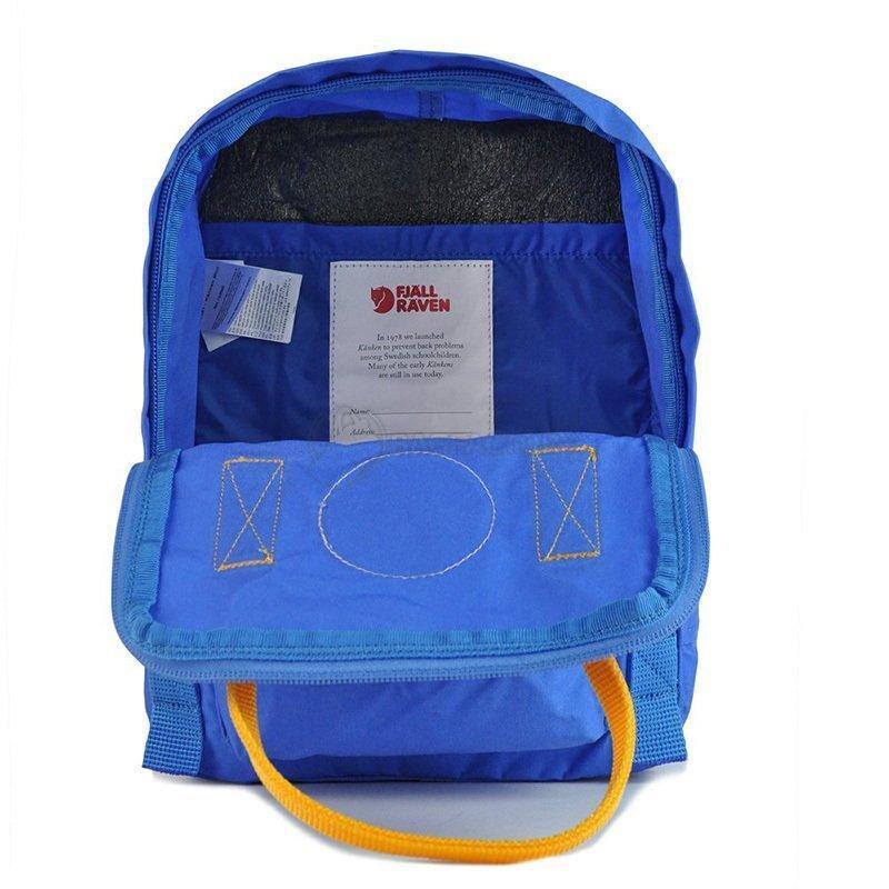 Городской рюкзак Fjallraven Kanken Mini Un Blue-Warm Yellow 7л (23561.525-141)