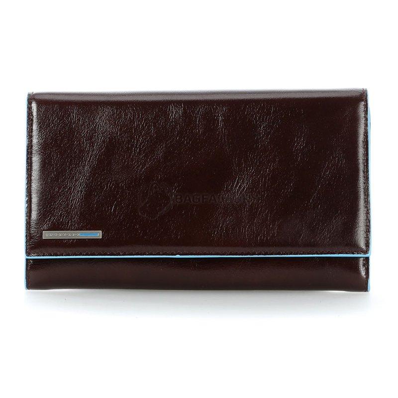 Портмоне Piquadro BL SQUARE Cognac женское на кнопке (PD1855B2_MO)
