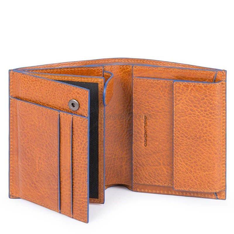 Портмоне Piquadro B2S Tobacco с отдел. для монет с RFID защитой (PU1740B2SR_CU)