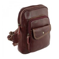Городской кожаный рюкзак TRAUM Темно-вишневый (7321-07)