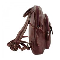 Городской кожаный рюкзак TRAUM Темно-вишневый (7321-07)
