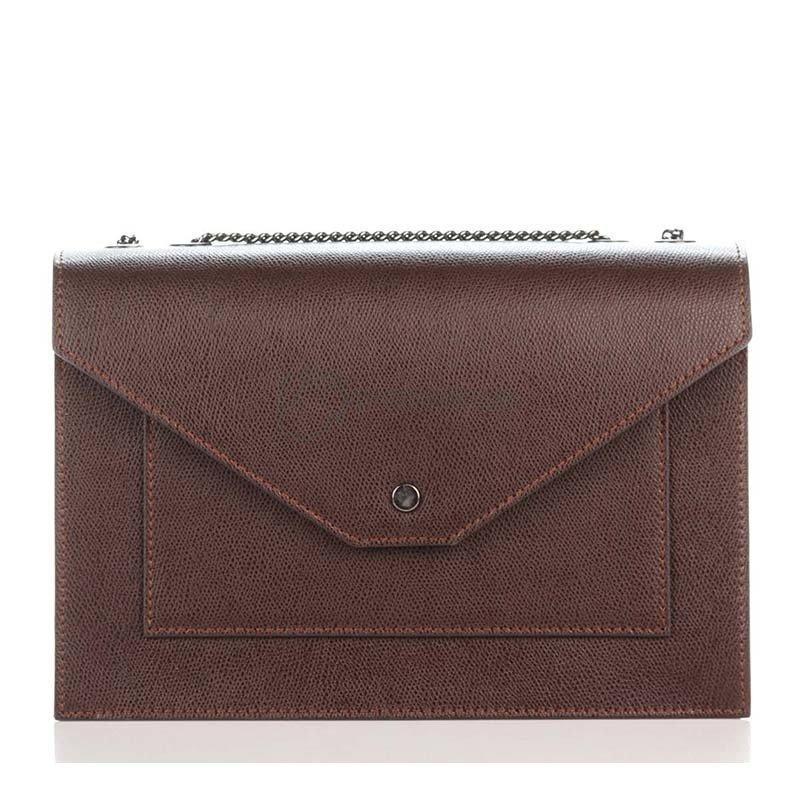 Клатч кожаный Italian bags Коричневый (8415_dark_brown)