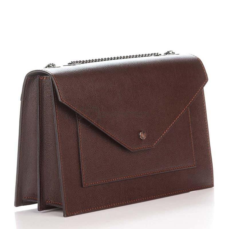 Клатч кожаный Italian bags Коричневый (8415_dark_brown)