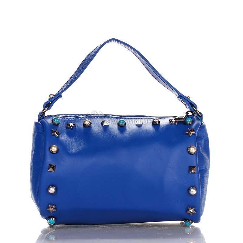 Женская кожаная сумка Italian bags Синий (1519_blue)