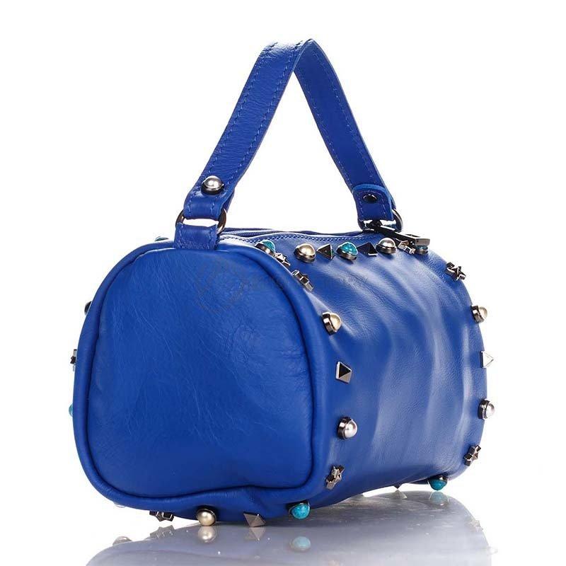 Женская кожаная сумка Italian bags Синий (1519_blue)