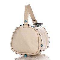 Женская кожаная сумка Italian bags Молочный (1519_milk)