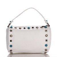 Женская кожаная сумка Italian bags Белый (1519_white)