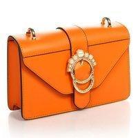 Кожаный клатч Italian Bags Оранжевый (1653_orange)