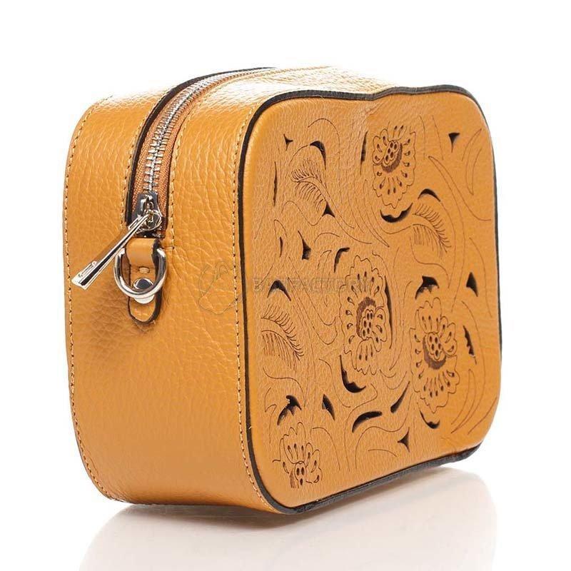 Кожаный клатч Italian bags Коньячный (1654_cuoio)