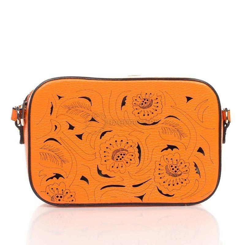 Кожаный клатч Italian bags Оранжевый (1654_orange)