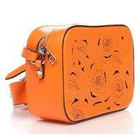 Кожаный клатч Italian bags Оранжевый (1654_orange)