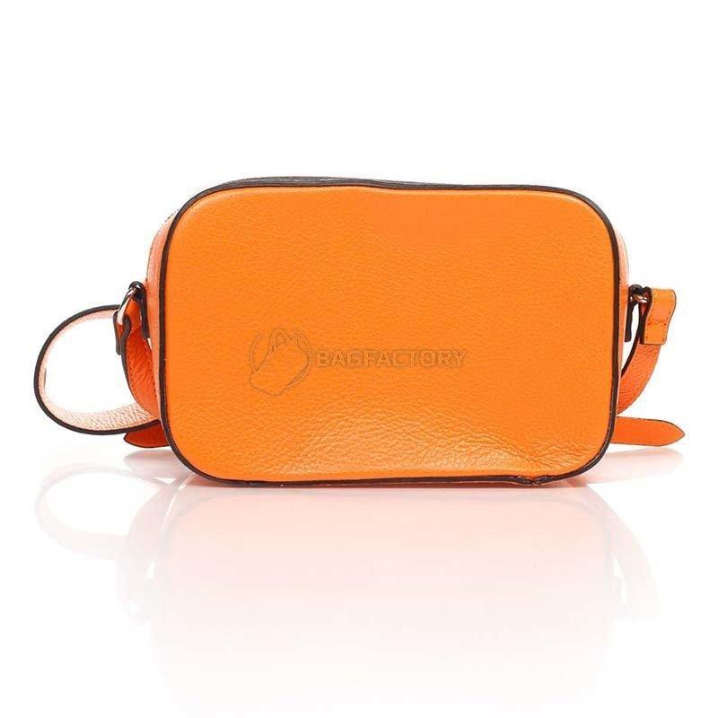 Кожаный клатч Italian bags Оранжевый (1654_orange)