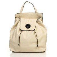 Городской кожаный рюкзак Italian bags Бежевый (6202_beige)