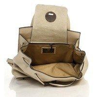 Городской кожаный рюкзак Italian bags Бежевый (6202_beige)