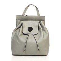 Городской кожаный рюкзак Italian bags Серый (6202_gray)