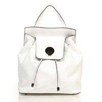 Городской кожаный рюкзак Italian bags Белый (6202_white)
