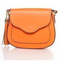 Женская кожаная сумка Italian bags Оранжевый (6209_orange)