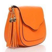 Женская кожаная сумка Italian bags Оранжевый (6209_orange)