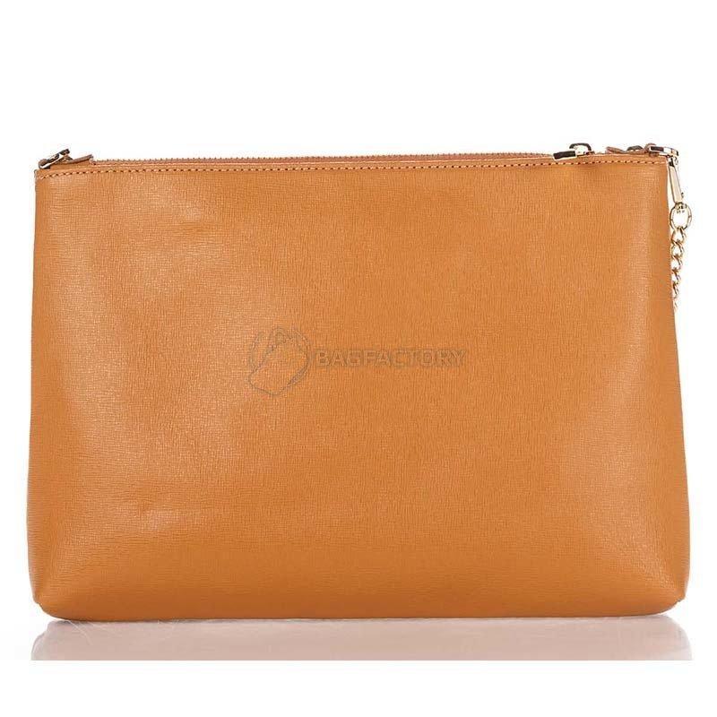 Женская кожаная сумка-клатч Italian bags Коньячный (7808_cuoio)