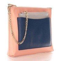 Женская кожаная сумка-клатч Italian bags Розовый (7808_white_roze)