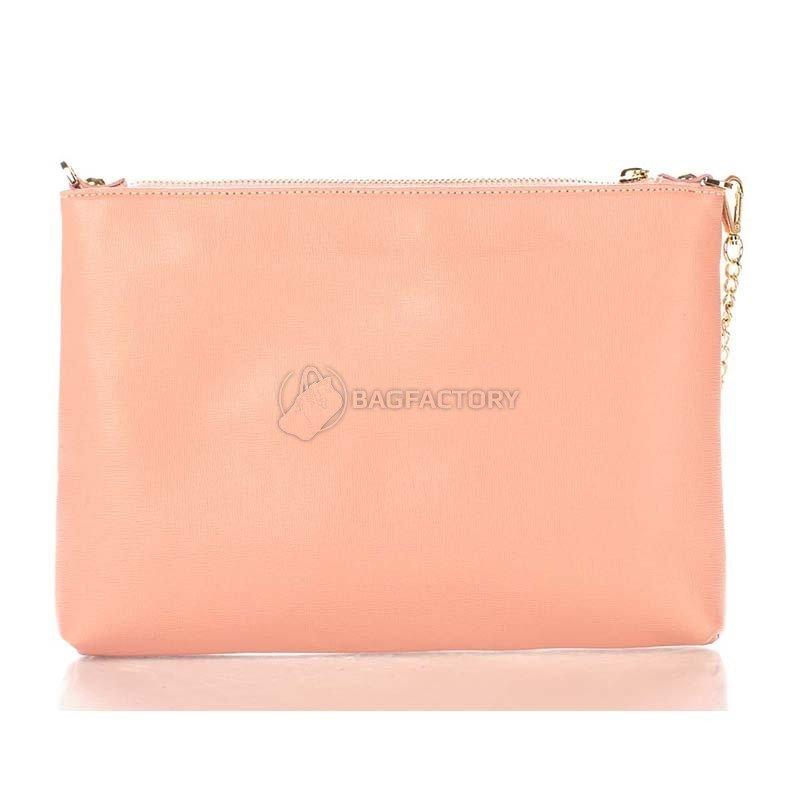 Женская кожаная сумка-клатч Italian bags Розовый (7808_white_roze)